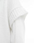 Фото #6 товара Miss Selfridge oversized V neck knitted vest in cream