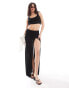 New Look crochet crop top in black