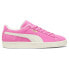 Фото #1 товара Puma Suede Neon Lace Up Mens Pink Sneakers Casual Shoes 39650701