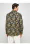Фото #4 товара Рубашка Koton Классический воротник с карманом Камуфляж