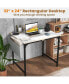 Фото #8 товара 32 Inch Computer Desk Small Home Office Desk with Charging Station