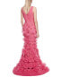 Marchesa Notte V-Neck Mermaid Gown Women's