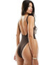 Фото #3 товара Candypants ribbed underwire swimsuit in dark brown