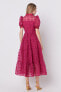 ფოტო #2 პროდუქტის Women's Gridded Organza Tiered Maxi Dress