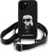 Karl Lagerfeld Karl Lagerfeld KLHCP15SSCBSKNK iPhone 15 6.1" hardcase czarny/black Crossbody Silicone Ikonik