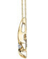Фото #2 товара Sirena diamond Solitaire Swirl 18" Pendant Necklace (3/8 ct. t.w.) in 14k Gold