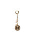 18K Gold Plated Freshwater Pearl with Chunky Chain & Coin Single Piece Earring - Blake Earring For Women