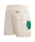 ფოტო #3 პროდუქტის Men's Cream Boston Celtics Triple Tonal Woven Shorts