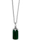 ფოტო #2 პროდუქტის EFFY® Men's Malachite Talon Dog Tag 22" Pendant Necklace in Sterling Silver