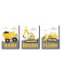 Фото #1 товара Dig It - Construction - Wall Art - 7.5 x 10 in - Set of 3 Signs Wash Brush Flush