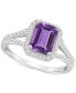 Фото #1 товара Кольцо Macy's Amethyst & Diamond Split Shank