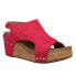 Фото #3 товара Corkys Carley Studded Wedge Womens Pink Casual Sandals 30-5316-FCHA