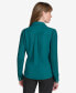 ფოტო #2 პროდუქტის Women's Pleated Long Sleeve Button Down