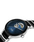 ფოტო #2 პროდუქტის Unisex Swiss Automatic Centrix Open Heart Black Ceramic & Stainless Steel Bracelet Watch 40mm