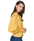 ფოტო #3 პროდუქტის Women's Chain-Hem Smocked-Shoulder Crossover Top