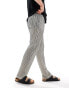 Фото #4 товара ASOS DESIGN relaxed striped trousers in black and white