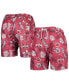 ფოტო #1 პროდუქტის Men's Maroon Mississippi State Bulldogs Vintage-Like Floral Swim Trunks