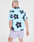 Фото #2 товара Men's Oversized-Fit Floral Button-Down Camp Shirt