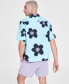 Men's Oversized-Fit Floral Button-Down Camp Shirt