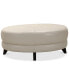 Фото #5 товара Myia Tufted Leather Oval Ottoman, Created for Macy's