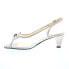 Фото #9 товара David Tate Foxy Womens Beige Extra Wide Canvas Hook & Loop Strap Heels Shoes 8.5