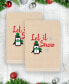 Фото #2 товара Christmas Let It Snow Embroidered Luxury 100% Turkish Cotton Hand Towels, 2 Piece Set