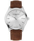 ფოტო #2 პროდუქტის Men's Swiss Classics Brown Leather Strap Watch 40mm