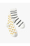 Kalpli Çorap Seti 2'li Çizgi Desenli