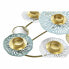 Candle Holder DKD Home Decor Mirror Golden Metal Mint Waterlily (54 x 33 x 8 cm)