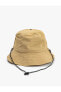 Фото #1 товара / Kadın Basic Katlanan Bucket Şapka Çıkarılabilir Ip Askılı