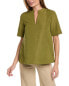 Lafayette 148 New York Raleigh Silk & Linen-Blend Blouse Women's Green Xs