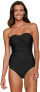 Фото #1 товара Helen Jon 281396 Twist Bandeau One-Piece Black SM (US Women's 4-6)