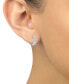 ფოტო #2 პროდუქტის Diamond Twist Huggie Hoop Earrings (1/10 ct. t.w.) in 10k White Gold
