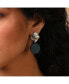 Women's Green Textured Stone Drop Earrings