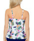 Фото #2 товара Women's Cali Tropical-Print Tankini Top, Created for Macy's