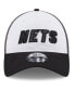 Фото #3 товара Men's White and Black Brooklyn Nets Back Half 9TWENTY Adjustable Hat