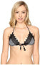 Фото #1 товара Seafolly 170613 Womens Riviera Lace Bikini Top Swimwear Black Marle Size 2