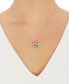 Фото #3 товара Macy's mom Diamond Heart Necklace in Sterling Silver and 14k Gold (1/10 ct. t.w.)