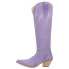 Фото #5 товара Dingo Thunder Road Embroidered Snip Toe Cowboy Womens Purple Casual Boots DI597