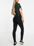 Pieces Flex high waisted skinny jeans in black