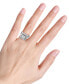 ფოტო #2 პროდუქტის Diamond Princess Halo Cluster Engagement Ring (3 ct. t.w.) in 14k White Gold