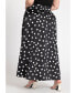 ფოტო #1 პროდუქტის Plus Size Maxi Skirt With Tie Waist