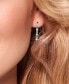 ფოტო #2 პროდუქტის Lab Grown Emerald and Lab Grown White Sapphire Bezel Set Drop Earrings in Sterling Silver