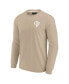 Фото #2 товара Men's and Women's Khaki Los Angeles Rams Elements Super Soft Long Sleeve T-Shirt