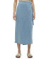 Фото #3 товара Women's Zinnia Solid Denim Wrap Midi Skirt