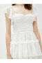 Фото #32 товара Bridal Katlı Mini Elbise Dantel Detaylı