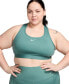 ფოტო #4 პროდუქტის Plus Size Active Medium-Support Padded Logo Sports Bra