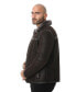 Men's Leather Jacket, Washed Brown with Brissa Wool