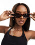 AJ Morgan slim cat eye sunglasses in tortoiseshell - фото #2