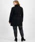 Фото #2 товара Trendy Plus Size Single-Breasted Bouclé Walker Coat